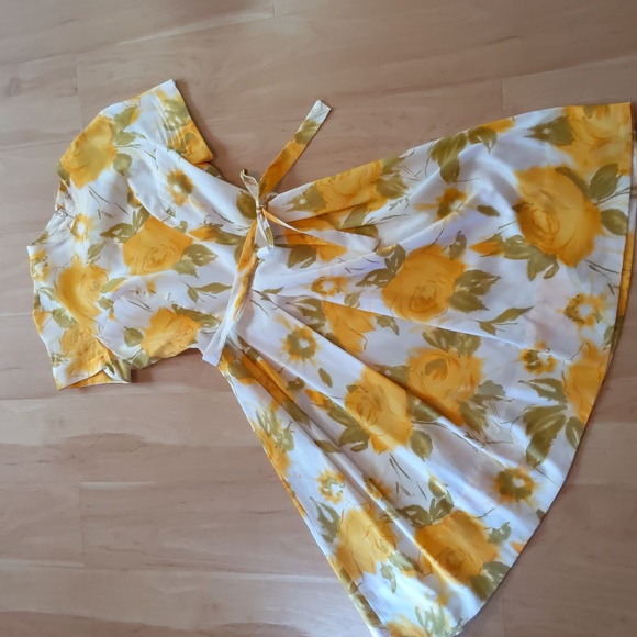 1950s Vintage Dress, fit & flare, retro, exposed zipper pleated belt 60s classic - Picture 2 of 16